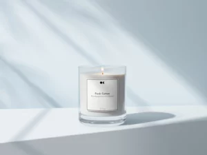 Scented candle in a glass jar – cotton