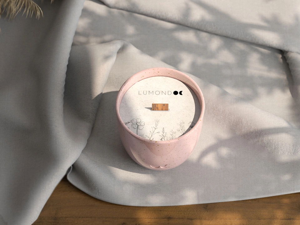 Keramik-Duftkerze Bulgarische Rose mit Saatpapier