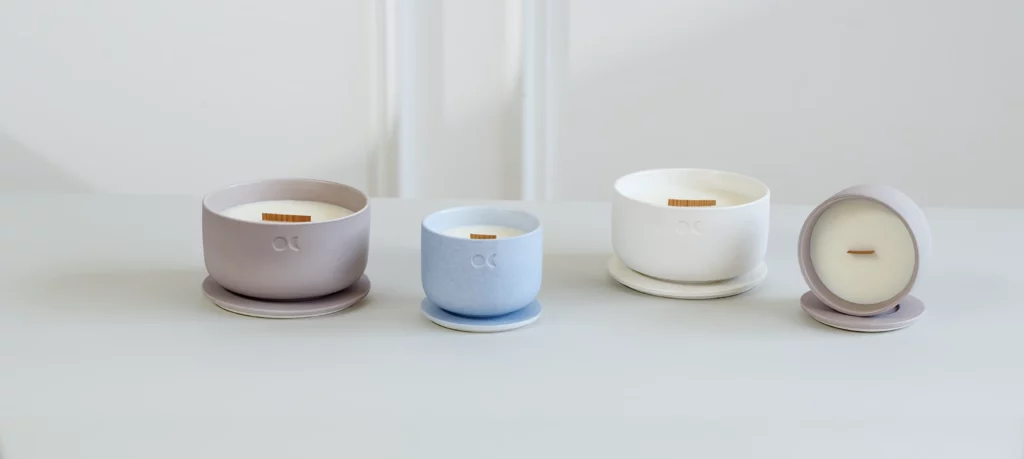 Bougies parfumées à mèche en bois