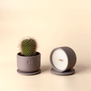 Vela de Cerâmica em Flor – Tabaco & Mel – 220 g